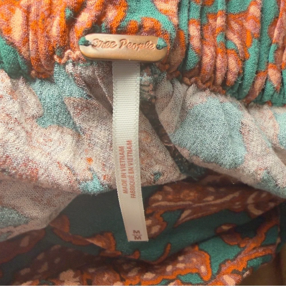 Free People Medium High Rise Olympia Harem Balloon Printed Boho Floral Pants‎